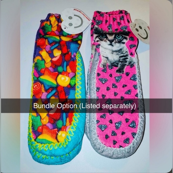 Little MissMatched Soft Bottom Cute Cat Pink Kids Slipper Socks | S/M | NWT | HP - Picture 6 of 6